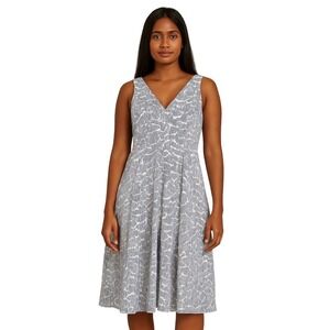 LOREAK MENDIAN 100% Tencel‎ Abstract Print Sleeveless Fit & Flare Dress S